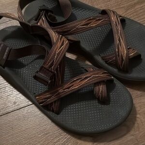 Chaco Men's Brown and Black Strapped Sandals